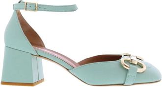 Paris Punk Nappa Sandal Chain - Dames - Pumps - Groen - 38 EU - Leer - Schoenen