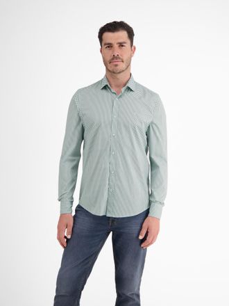 Lerros Langarmhemd LERROS LERROS, Herren, Gr. S, Normalgr&ouml;ssen, blau (cloud blau), 97% Baumwolle, 3% Elasthan, Hemden Langarmhemd