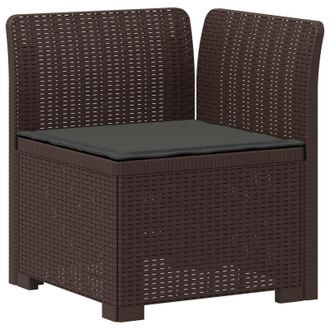 vidaXL Divano Da Giardino A 1 Posto Con Cuscino Aspetto Rattan Pp Vidaxl