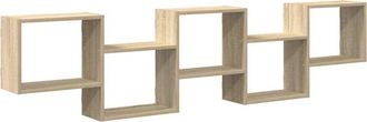 vidaXL Estante Cubo De Pared 5 Compartimentos Madera Roble Sonoma Vidaxl