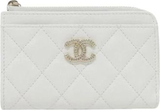 Chanel Pre-owned Wallets, female, White, Size: ONE SIZE Pre-owned Card Case