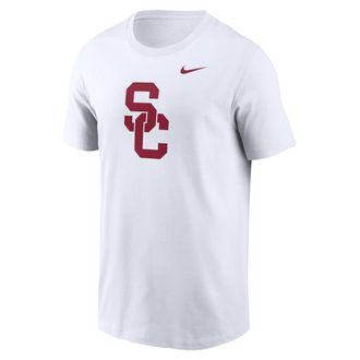 Nike USC Trojans Primetime Logo Nike Mens College T-Shirt in White | N19910ASCJ-PTF