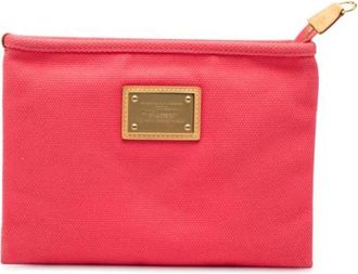 Louis Vuitton Pre-owned Clutches, female, Pink, Size: ONE SIZE Pre-owned Canvas Pouch
