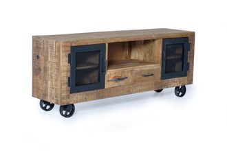 Giner&Colomer Mueble de television en madera de mango y metal natural