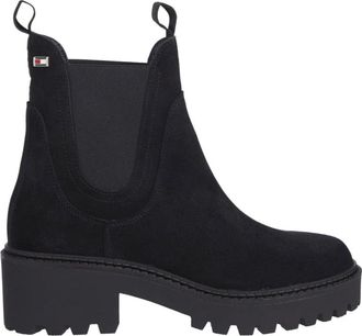 Tommy Hilfiger Flag Heel Chelsea - Dames - Chelseaboots - Zwart - 39 EU - Su&egrave;de - Schoenen