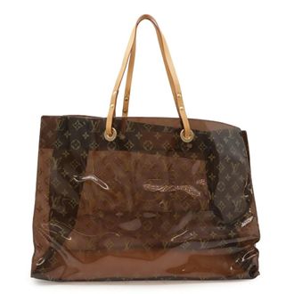 Louis Vuitton Brown Vinyl Beach Bag Pouch Shoulder Bag Tote Bag (Pre-Owned)