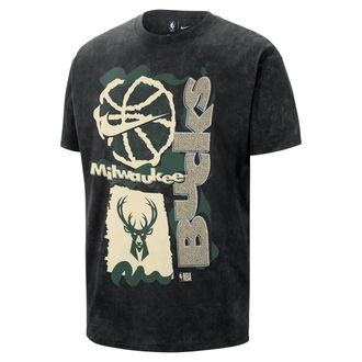 Nike Milwaukee Bucks Courtside Nike Mens NBA Max90 T-Shirt in Black | HQ9362-011