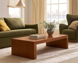 Castlery Sloane Rectangular Coffee Table, 59.1, Walnut, Brown