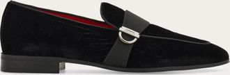Ferragamo Men Gancini ornament loafer Black Size 10.5