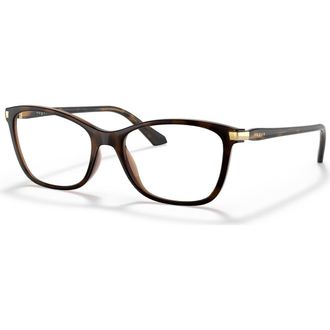 Vogue Eyewear 53mm Rectangle optical glasses in Brown at Nordstrom