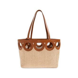 Ferragamo Natural Gancini Medium Tote