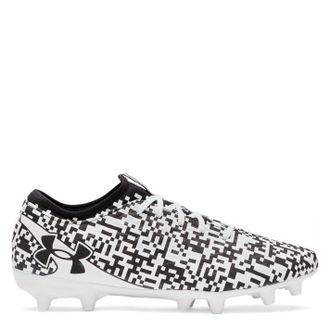 Under Armour Mens Select Adults Firm Ground Football Boots in Black/White - Size UK 11.5