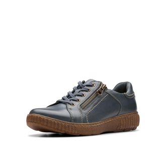 Clarks Womens Caroline Janna Sneaker, Dark Blue, 6 UK