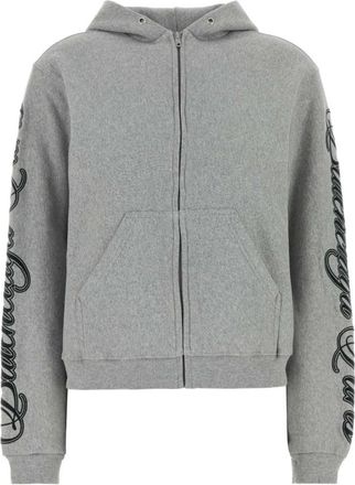 Balenciaga Standaard Zip Hoodie - Heren - Vesten met rits - Grijs - XS - Katoen - Hoodies & sweatvesten