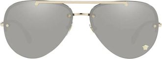 Versace Stijlvolle Pilotenzonnebril met Gouden Brug - unisex - Zonnebrillen - Geel - 60 MM - Accessoires