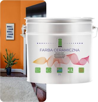 OEM Pintura Cer&aacute;mica Para Pared Lavable Color Naranja Miel 2l Resistente A Las Manchas