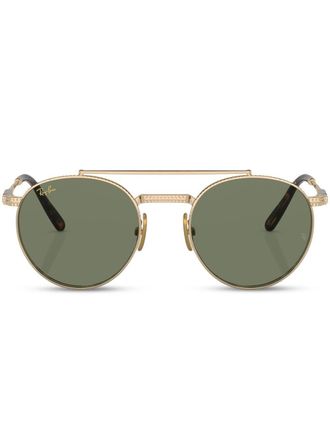 Ray-Ban Round-frame Titanium sunglasses - unisex - Titanium - 50 - Gold