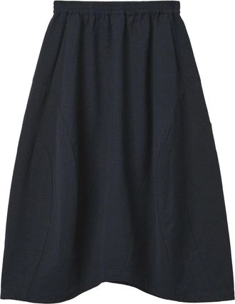 Tout &agrave; Coup Rok met elastische tailleband - Blauw