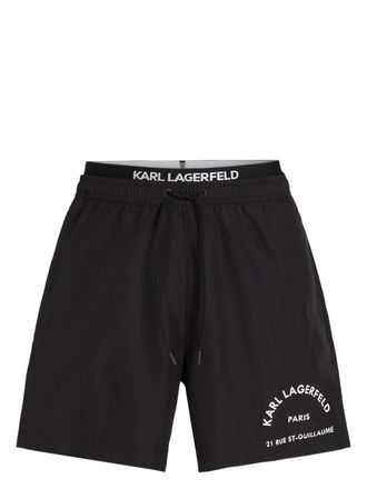 Karl Lagerfeld Rue St-Guillaume zwembroek - Zwart