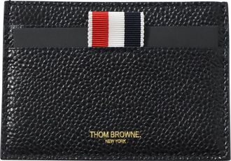 Thom Browne Kaarthouder van Thom Browne met vak voor bankbiljetten in zwart leer