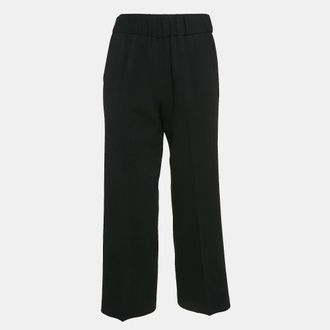 Moschino Boutique Moschino Black Crepe Wide Leg Pants