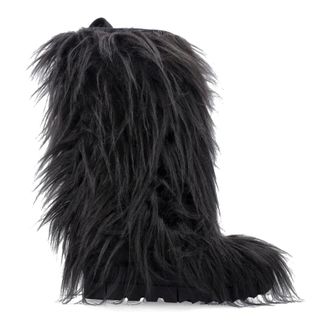 Goldbergh Goldbergh, Schoenen, Dames, Zwart, 40 EU, Polyester, Leonora Faux Fur Boot