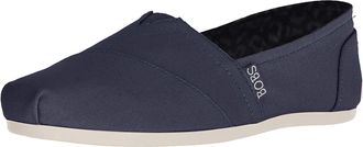 Skechers Womens BOBS Plush-Peace and Love Ballet Flat, NVY-Navy, 9
