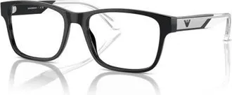 Emporio Armani 53mm Rectangle optical glasses in Black at Nordstrom