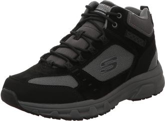 Skechers OAK CANYON- IRONHIDE, Mens Hi-Top Trainers, Black (Black Suede/Mesh/Pu/Charcoal Trim Bkcc), 12 UK (47.5 EU)