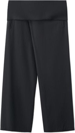 Mango Foldover Straight Leg Pants in Charcoal at Nordstrom, Size Medium
