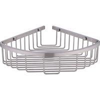 OEM Estante De Ducha Esquinero De Pared En Acero Inoxidable 304, Acabado N&iacute;quel Cepillado, Con Cesta Y Espacio De Almacenamiento. - Crezuo
