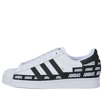 adidas Superstar Wordmark Heel Stripe - White Black FX5558