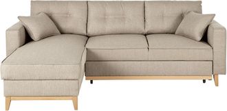 Maisons du monde Sofá cheslong de 3/4 plazas beige
