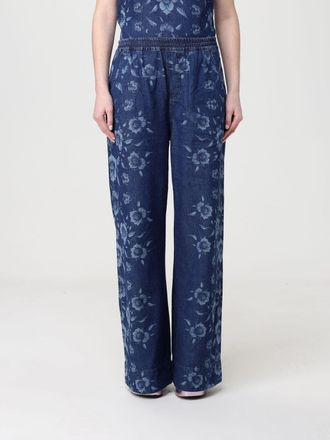 Pinko Pantaloni palazzo Pinko in cotone con stampa floreale