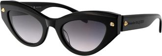 Alexander McQueen Stijlvolle zonnebril Am 0407S - Dames - Zonnebrillen - Zwart - ONE Size - Accessoires