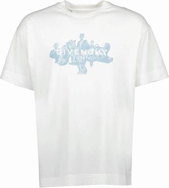 Givenchy Mens Givenchy Reverse Hubert Objects Oversized T-Shirt in White - Size: 40