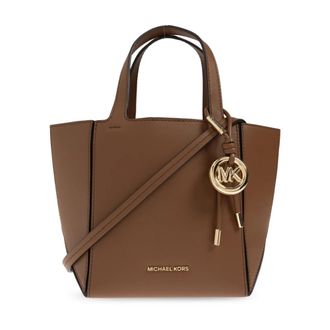 Michael Kors Handtas Met Logo - Dames - Shoppers - Bruin - ONE Size - Leer - Tassen