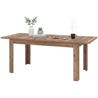 Dmora Tavolo Allungabile Colosimi, 8 Posti, Allungabile, Effetto Invecchiato, 160x91x77h cm Marrone Noce