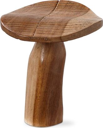 Tag Wood Mushroom Garden Sculpture Natural Decor for Summer in Beige at Nordstrom