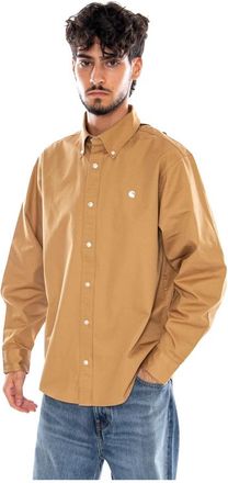 Carhartt Work in Progress L/S OG Madison Shirt - Heren - Casual Overhemden - Beige - S - Katoen - Overhemden