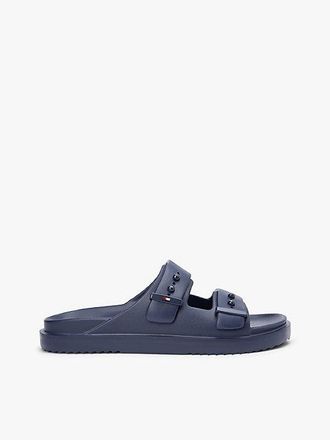 Tommy Hilfiger Lightweight Pin Buckle Serrated Pool Slides