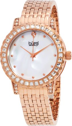 B&uuml;rgi Quartz White Dial Ladies Watch BUR176RG