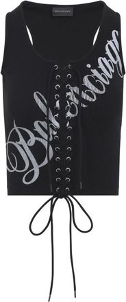 Balenciaga Sleeveless Tops, female, Black, XS, Lace Up Top