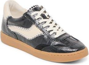 Dolce Vita Notice Stitch Sneaker in Noir Croco Embossed at Nordstrom Rack, Size 7.5