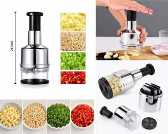 OEM 1 Prensa De Ajos Manual Y Picadora De Alimentos, Picadora Manual De Verduras Y Cebollas, Mini Molinillo, No Requiere Electricidad