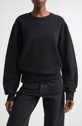 Saint Laurent Cassandre Sweatshirt in Noir at Nordstrom, Size X-Small