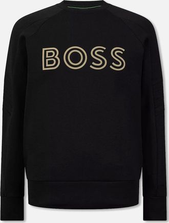 HUGO BOSS Mens Mens Black Hugo Boss Salbo Crew Sweater - Size: 42