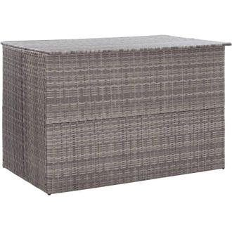 vidaXL Baule da Giardino Grigio 150x100x100 cm in Polyrattan - Vidaxl