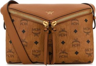 MCM Mcm Printed Canvas Small Diamant 3D Crossbody Bag