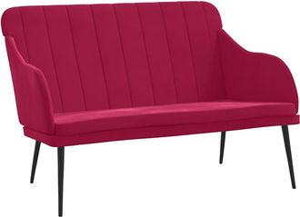 vidaXL Banco De Terciopelo Rojo Vino Tinto 110x76x80 Cm Vidaxl